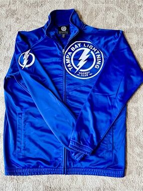 🏒NHL Tampa Bay Lightning Full Zip Track Jacket Blue Carl Banks GIII Men’s XL